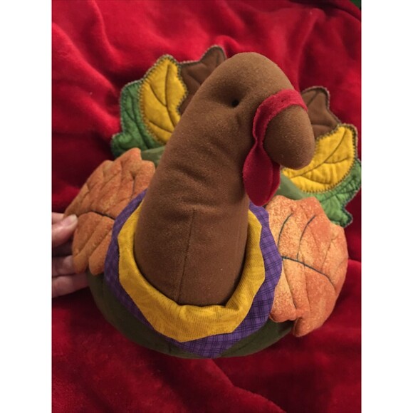 Hallmark Plush Turkey Thanksgiving Table Display Plush Holiday Décor 9" Vintage - Picture 3 of 7